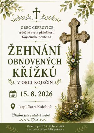 Žehnání obnovených křížků